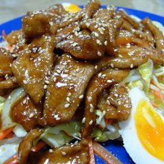 Hearty Sautéed Pork with Sauce A picture of Hearty Sautéed Pork with Sauce.