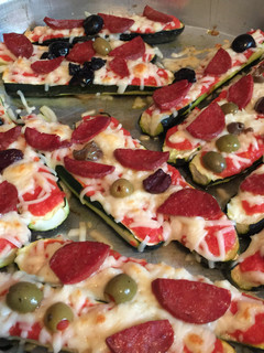 A picture of Zucchini Pizza.