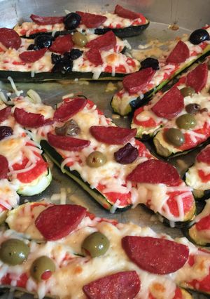 A picture of Zucchini Pizza.