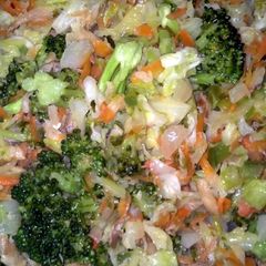 A picture of Steamed Cod fish salad.