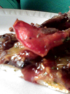 A picture of BBQ Cheese Steak Pizza.