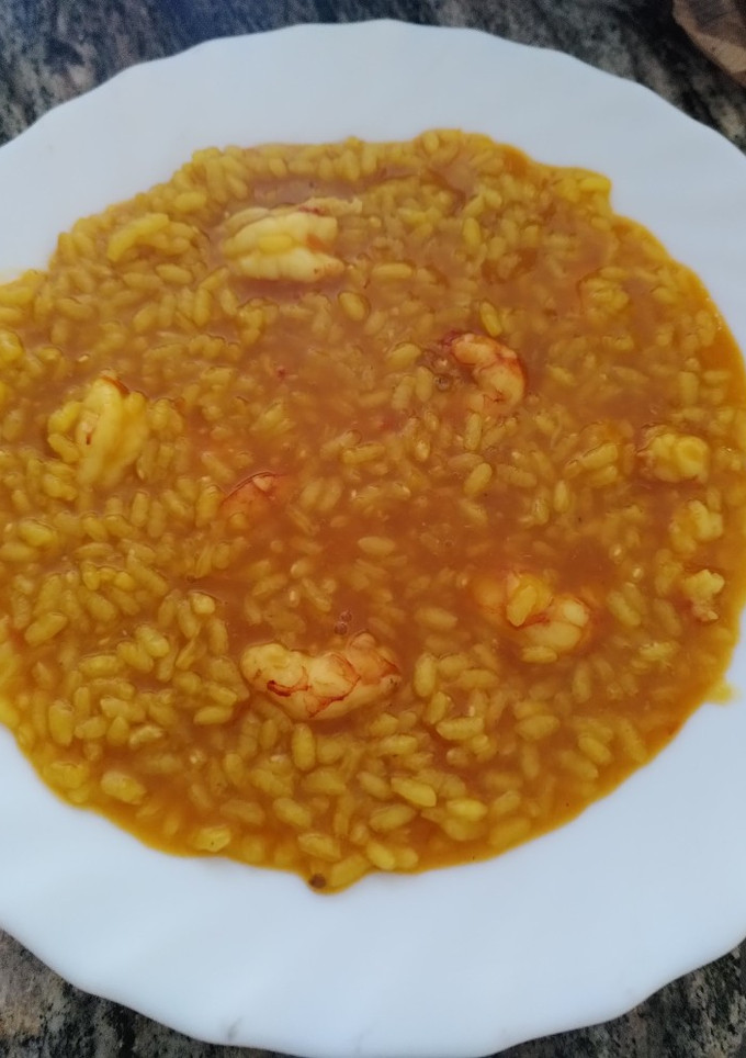 Una foto de Arroz meloso de gambones