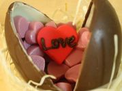 A picture of chocolate easter eggs