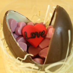 A picture of Finished in 10 Minutes! An Easy Customized Chocolate Egg.