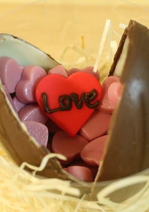 A picture of Finished in 10 Minutes! An Easy Customized Chocolate Egg.