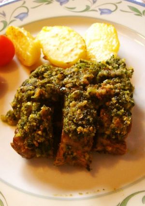 A picture of Roast Lamb with Herbed Breadcrumbs.