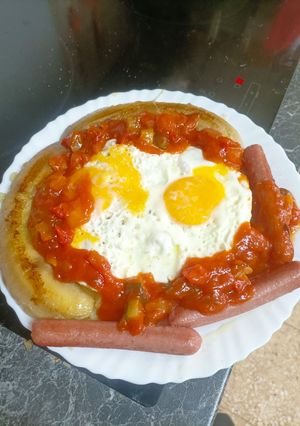 Una foto de Patatas a la cubana