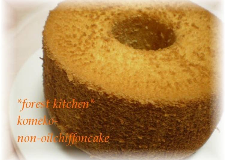 How to Cook Tasty Oil-free Rice Flour Chiffon Cake (Vanilla)