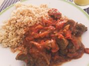 A picture of diced lamb