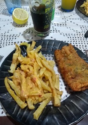 Una foto de Escalope de cazón