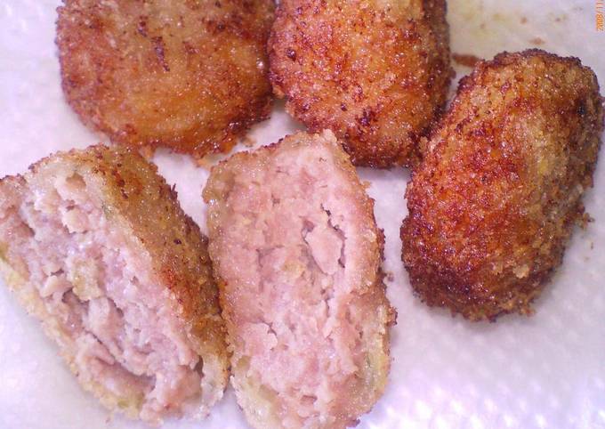 Menchi Katsu Style Ground Pork Fritters