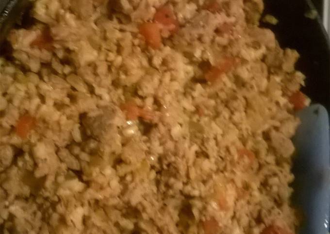Turkey and brown rice taco filling