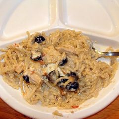 A picture of taisen's chicken spaghetti.