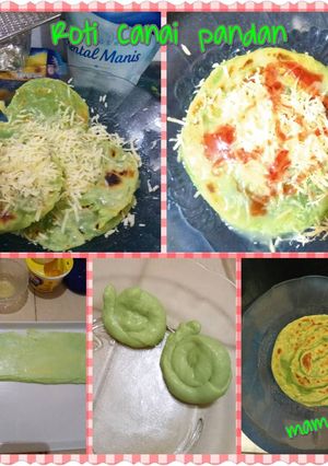 Foto resep Roti Canai pandan topping suka suka