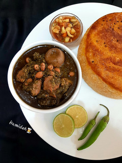 عکسی از دستور قورمه سبزی با گوشت بوقلمون😋