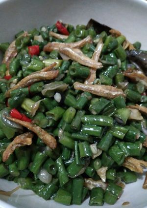 Foto resep Oseng kacang panjang teri asin