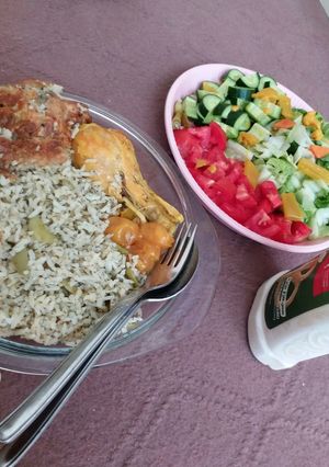 عکسی از دستور شوید باقالی با مرغ آلو