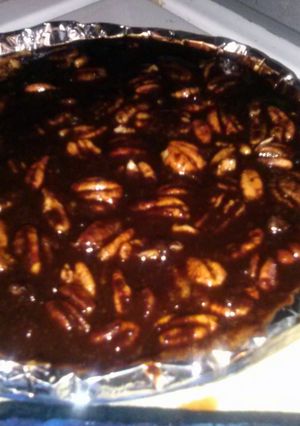 A picture of Chocolate pecan pie.