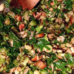 A picture of "Hot" Brussels Salad.