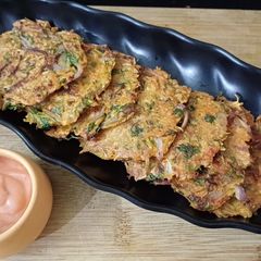 A picture of Crispy Sweet potato pancake.