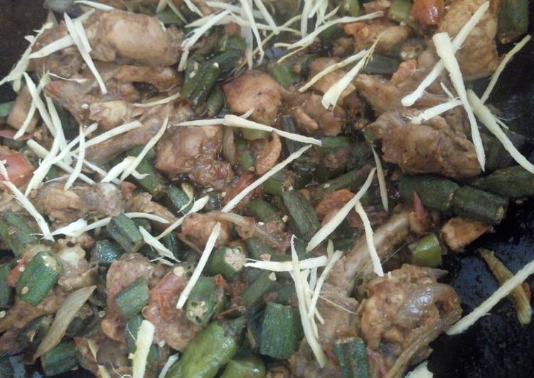 Recipe of Award-winning Chicken bhindi karahi