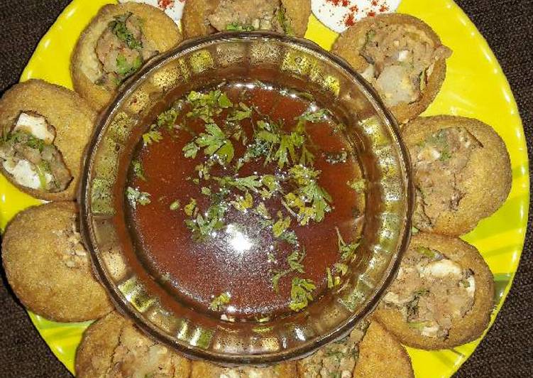 Recipe of Super Quick Homemade Egg Chaat Panipuri
