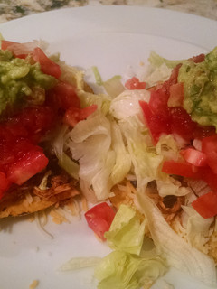 A picture of Chicken Tostadas.