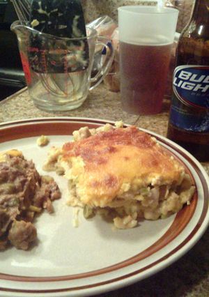 A picture of Robbie's Chicken Enchilada Casserole.