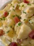 Salada de batata com bacon