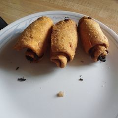A picture of Vegetarian egg rolls.