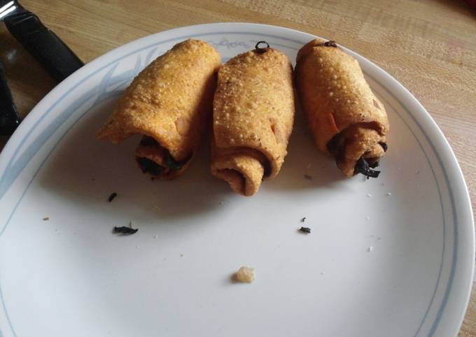 Steps to Make Super Quick Homemade Vegetarian egg rolls