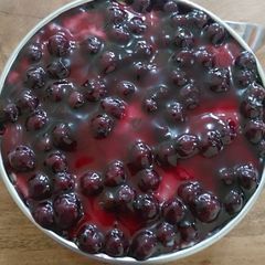 A picture of No-Bake Blueberry Cheesecake.
