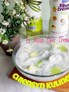 Foto resep Es melon fiber creme
