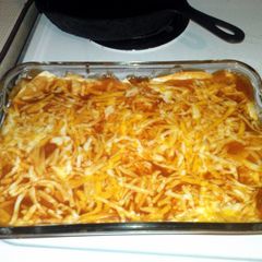 A picture of easy enchilada dinner..