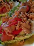 Crunchy Grapefruit & Avocado Cups with Peanut Sauce (vegan)