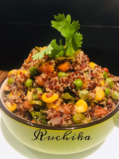 A picture of Red Quinoa upma.