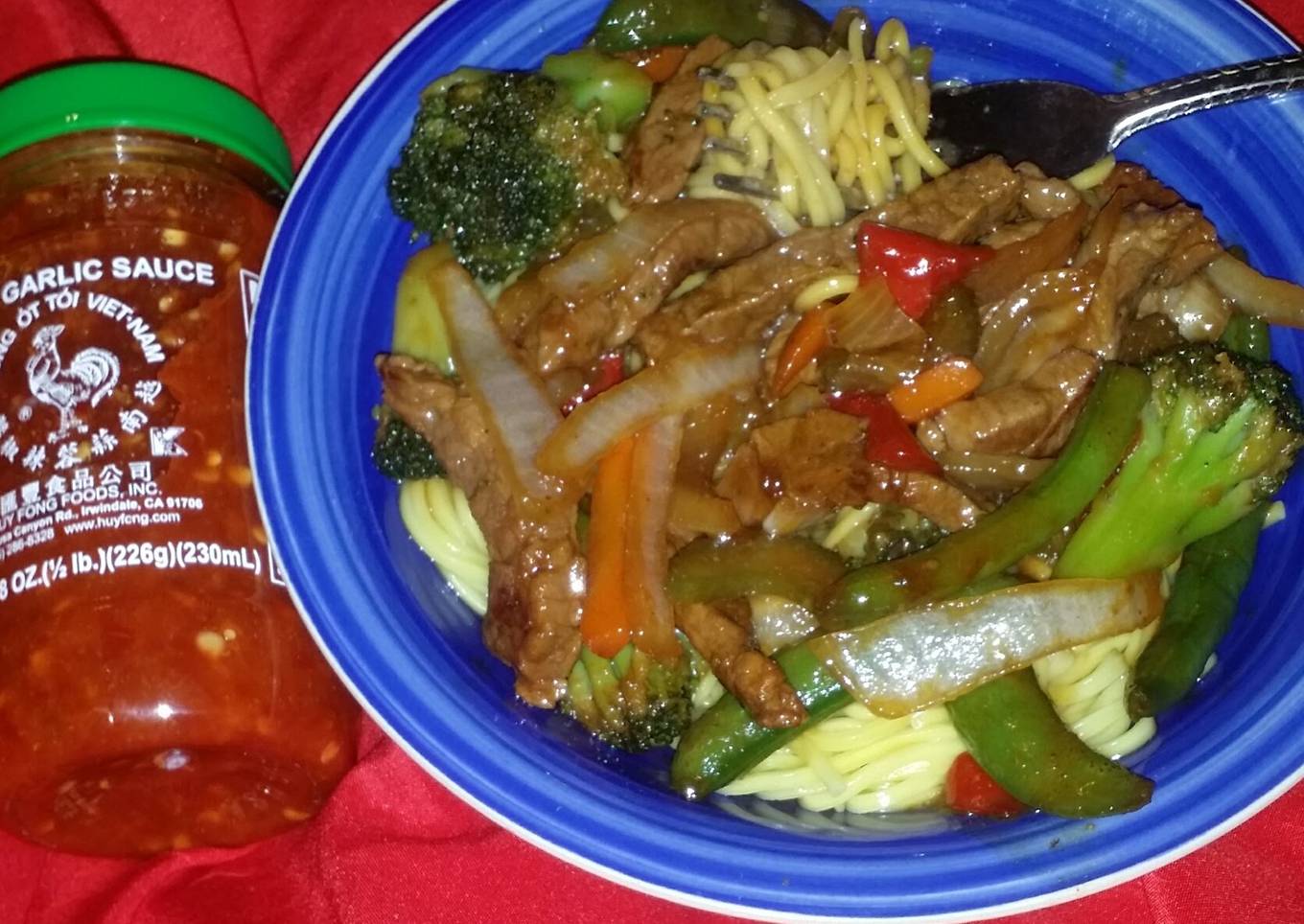 Easy Beef&veggie asian bowl