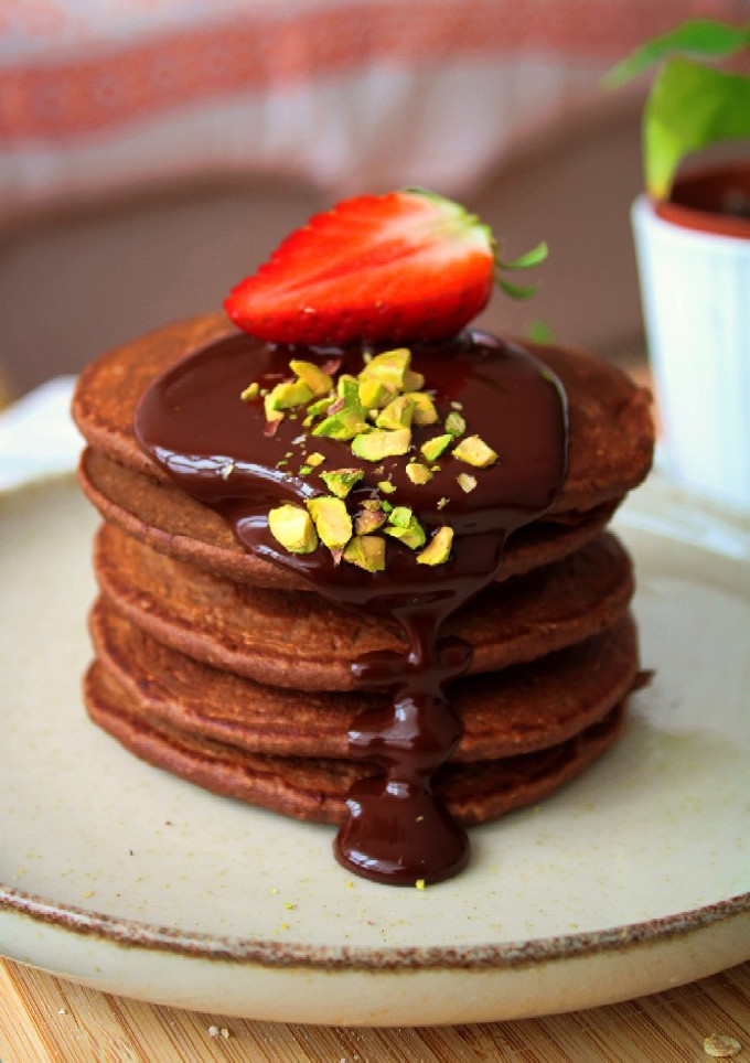Una foto de Tortitas veganas de cacao
