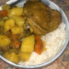 4ingredient chicken curry and rice. A picture of 4ingredient chicken curry and rice..