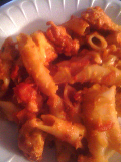 A picture of Chicken and Penne bake.
