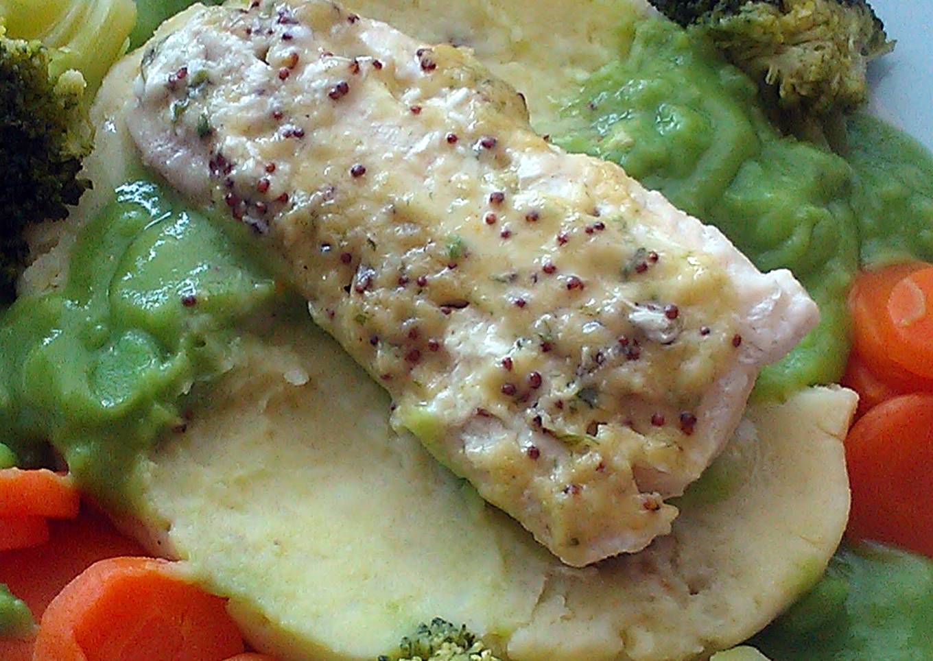 Vickys Poached Cod with Mustard Sauce, Gluten, Dairy, Egg & Soy-Free