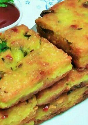 A picture of Rava bread toast.