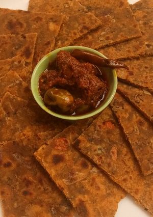 A picture of Ghee Residue Parathas.
