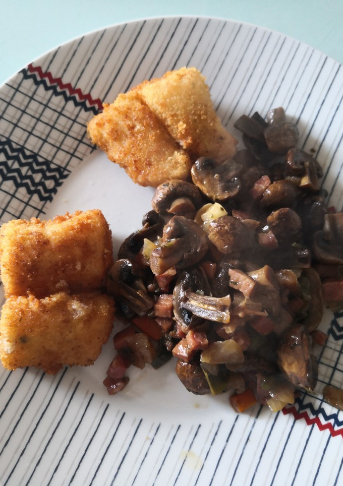 Una foto de Bacalao con verduras