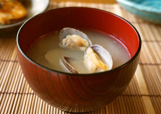 Recipe of Quick Delicious Manila Clam Miso Soup