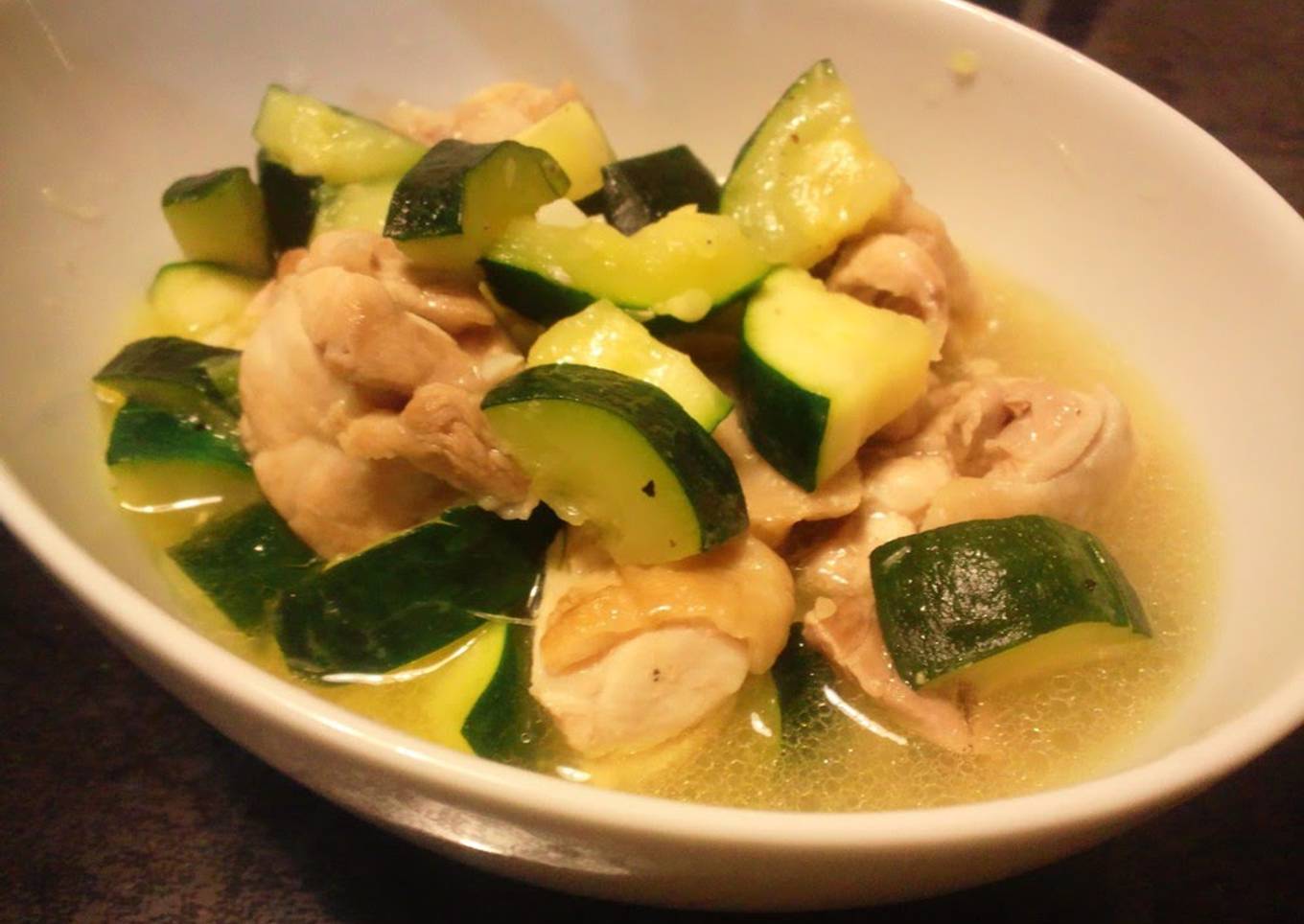 Courgette and Chicken with Salt Sauce