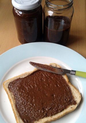 A picture of Vickys Homemade Nutella / NO NUT Chocolate Spread GF DF EF SF NF.