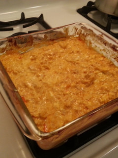 A picture of Buffalo chicken dip.