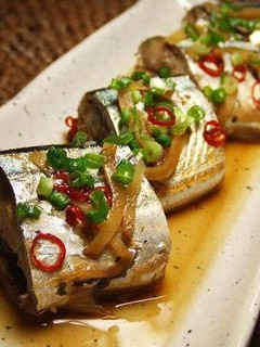 A picture of Pacific Saury Simmered in Refreshing Ponzu Sauce♪.