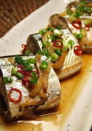 A picture of Pacific Saury Simmered in Refreshing Ponzu Sauce♪.